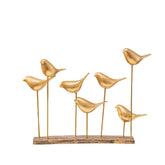 Anding Gold Bird Sculptures Decorative Accessories, Small Animal Statues, Modern Home Decoration, Shelf Decorations Bookshelf, Coffee Table, Shelf Knickknacks (A51521 Gold Bird) image 0
